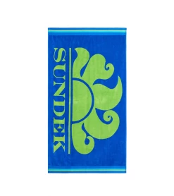 BEACH TOWEL SUNDEK CLASSIC LOGO JACQUARD BLUE GREEN UNISEX -Fashion Sports Equipment Store beach towel sundek classic logo jacquard blue green unisex 1