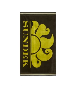 BEACH TOWEL SUNDEK CLASSIC LOGO JACQUARD GREEN UNISEX