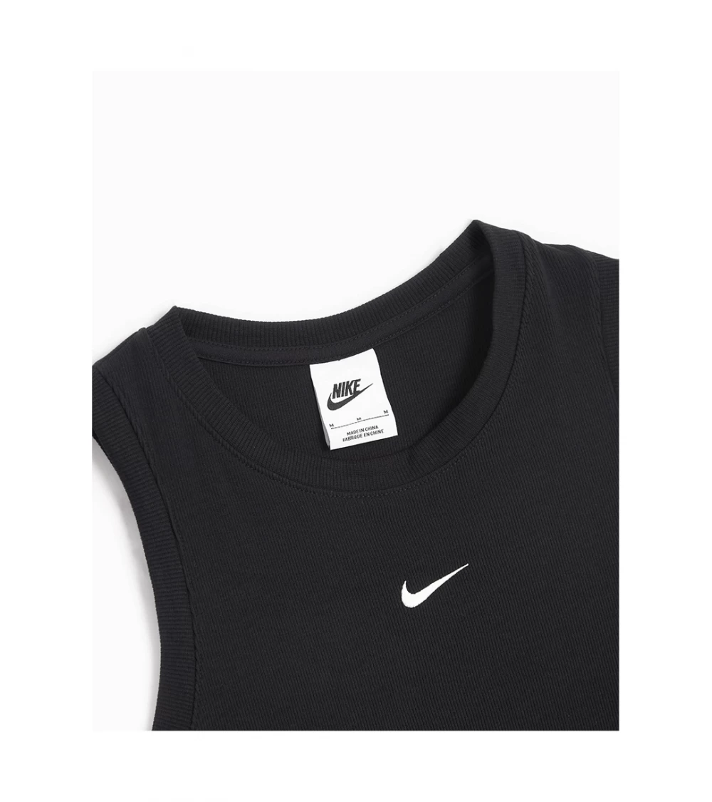 CROP TOP NIKE SPORTSWEAR CHILL KNIT BLACK WOMEN 3 CROP TOP NIKE SPORTSWEAR CHILL KNIT BLACK WOMEN