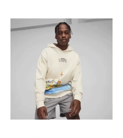 HOODIE PUMA SHOWTIME BASKETBALL WHITE MEN