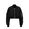 JACKET ALPHA INDUSTRIES MA-1 BOXY BLACK WOMEN 1 JACKET ALPHA INDUSTRIES MA-1 BOXY BLACK WOMEN -Fashion Sports Equipment Store jacket alpha industries ma 1 boxy black women