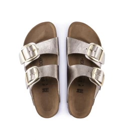 SANDALS BIRKENSTOCK ARIZONA BIG BUCKLE GRACEFUL SILVER WOMEN