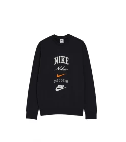 SWEATSHIRT NIKE CLUB CREW STACK BLACK MEN