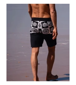 SWIM TRUNKS SEAY SYMBOLS BLACK MEN