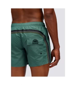 SWIM TRUNKS SUNDEK ICONIC TAFFETA DARK RAINBOW GREEN MEN
