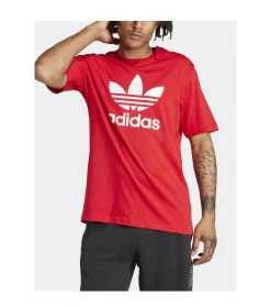 T-SHIRT ADIDAS ADICOLOR TREFOIL RED MEN -Fashion Sports Equipment Store t shirt adidas adicolor trefoil red men 1