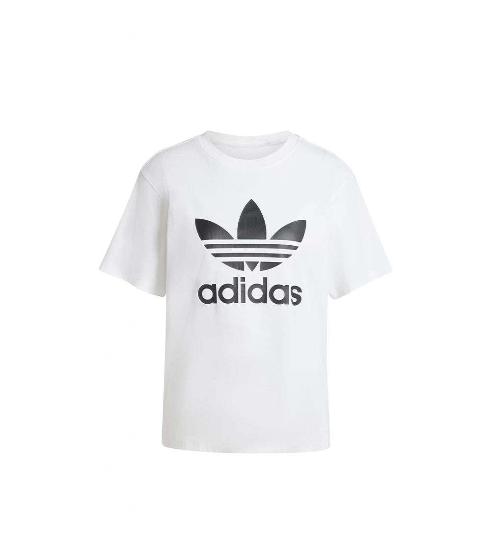 T-SHIRT ADIDAS ADICOLOR TREFOIL WHITE WOMEN 4 T-SHIRT ADIDAS ADICOLOR TREFOIL WHITE WOMEN - Image 2