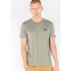 T-SHIRT ALPHA INDUSTRIES BASIC SMALL LOGO MILITARY GREEN MEN -Fashion Sports Equipment Store t shirt alpha industries basic small logo military green men