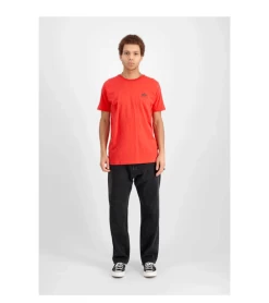 T-SHIRT ALPHA INDUSTRIES BASIC SMALL LOGO RED MEN