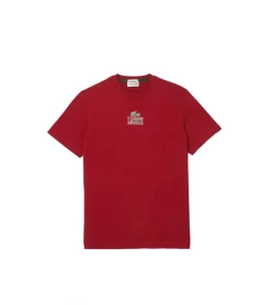 T-SHIRT LACOSTE BORDEAUX UNISEX