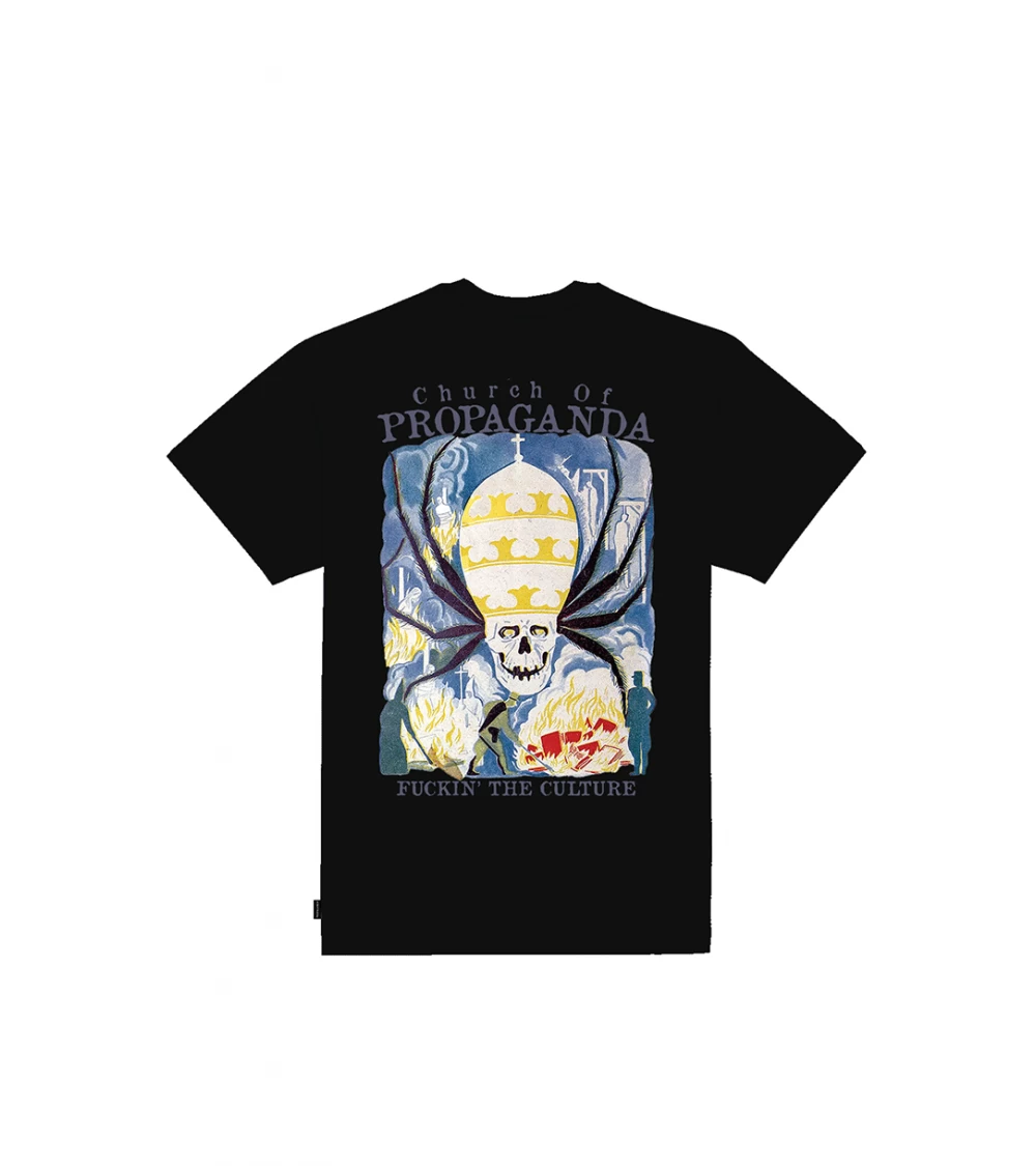 T-SHIRT PROPAGANDA BISHOP BLACK MEN 3 T-SHIRT PROPAGANDA BISHOP BLACK MEN