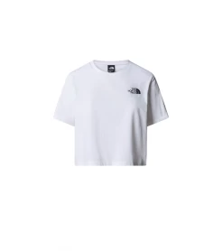T-SHIRT THE NORTH FACE CROPPED SIMPLE DOME WHITE WOMEN
