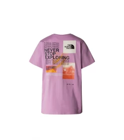 T-SHIRT THE NORTH FACE FOUNDATION MOUNTAIN PURPLE WOMEN
