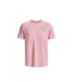 T-SHIRT UNDER ARMOUR X CURRY ANIMATED PINK MEN