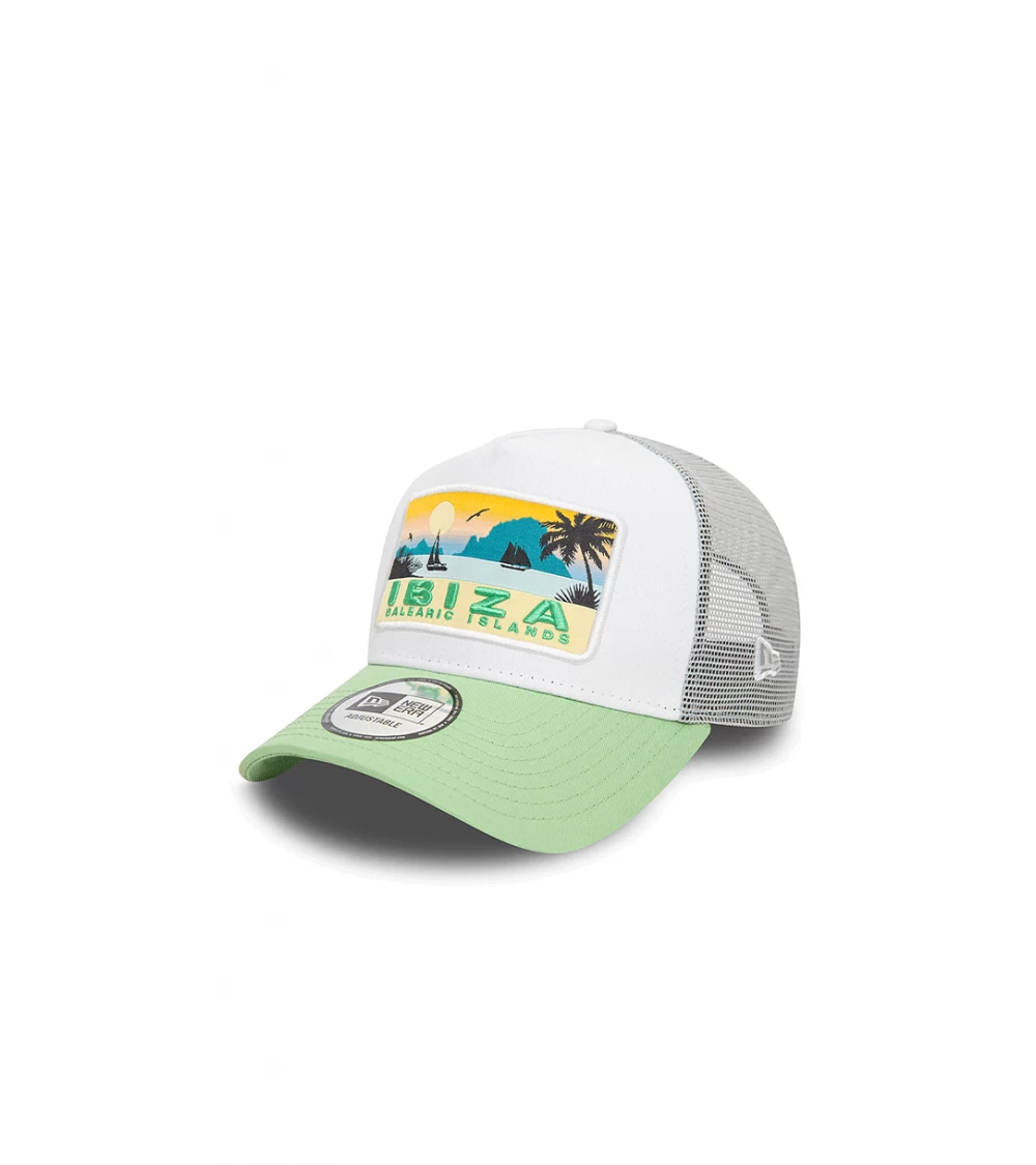 TRUCKER HAT NEW ERA A-FRAME SUMMER IBIZA WHITE GREEN UNISEX 4 TRUCKER HAT NEW ERA A-FRAME SUMMER IBIZA WHITE GREEN UNISEX - Image 2