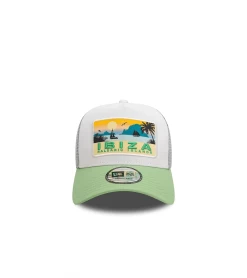 TRUCKER HAT NEW ERA A-FRAME SUMMER IBIZA WHITE GREEN UNISEX 8 TRUCKER HAT NEW ERA A-FRAME SUMMER IBIZA WHITE GREEN UNISEX -Fashion Sports Equipment Store trucker hat new era a frame summer ibiza white green unisex 2