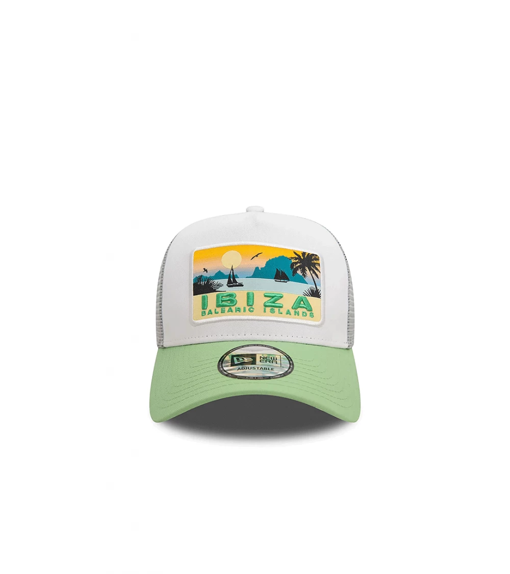 TRUCKER HAT NEW ERA A-FRAME SUMMER IBIZA WHITE GREEN UNISEX 5 TRUCKER HAT NEW ERA A-FRAME SUMMER IBIZA WHITE GREEN UNISEX - Image 3